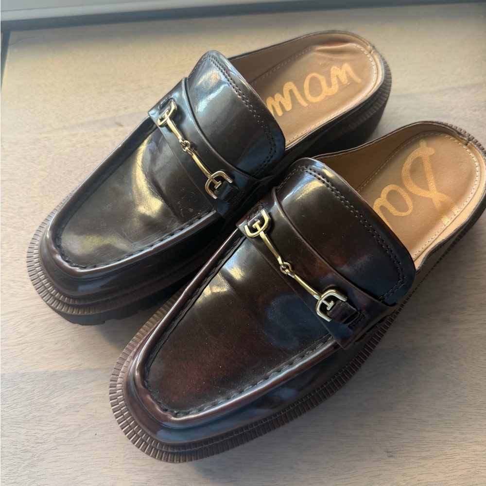 Women's Brown Lennon Lug Sole Mules Sz 8